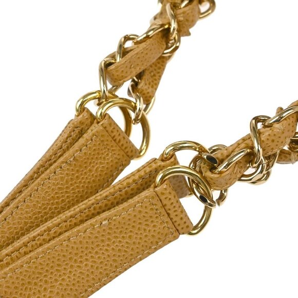 Chanel Beige Calfskin Petite Shopping Tote PST Chain Handbag 194379 - Picture 6 of 10